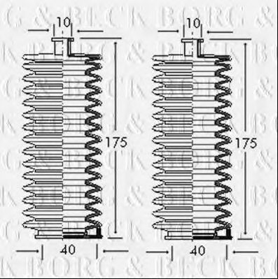 Пыльник, рулевое управление BORG & BECK BSG3025