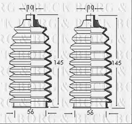 Пыльник, рулевое управление BORG & BECK BSG3037