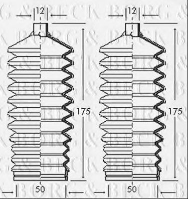 Пыльник, рулевое управление BORG & BECK BSG3050