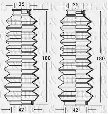 Пыльник, рулевое управление BORG & BECK BSG3106