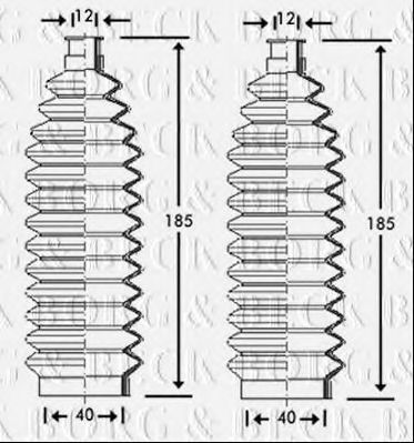 Пыльник, рулевое управление BORG & BECK BSG3128