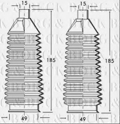Пыльник, рулевое управление BORG & BECK BSG3145