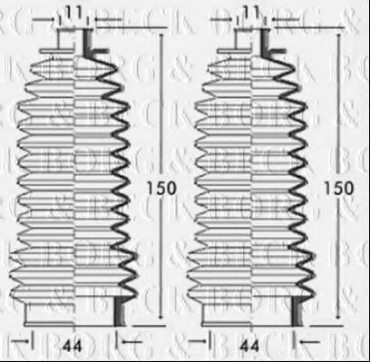 Пыльник, рулевое управление BORG & BECK BSG3146