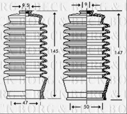 Пыльник, рулевое управление BORG & BECK BSG3207