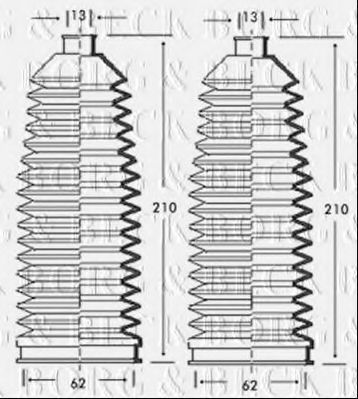 Пыльник, рулевое управление BORG & BECK BSG3227