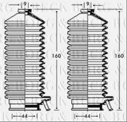 Пыльник, рулевое управление BORG & BECK BSG3239