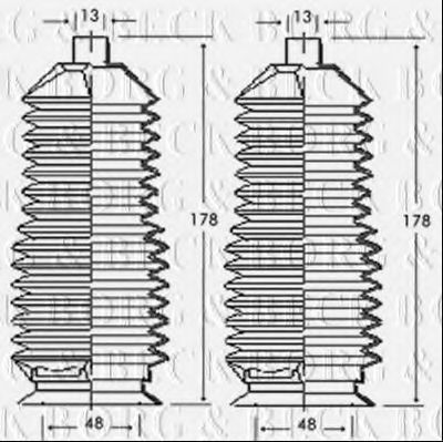 Пыльник, рулевое управление BORG & BECK BSG3241