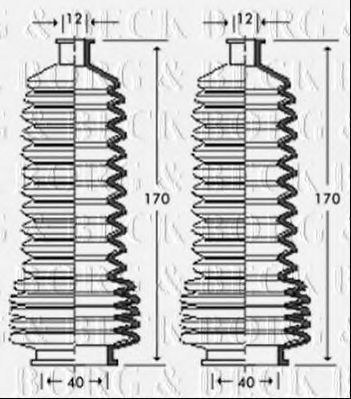 Пыльник, рулевое управление BORG & BECK BSG3250