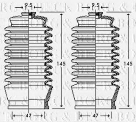 Пыльник, рулевое управление BORG & BECK BSG3257