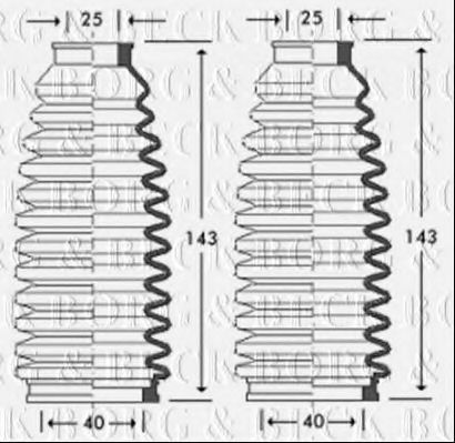 Пыльник, рулевое управление BORG & BECK BSG3260