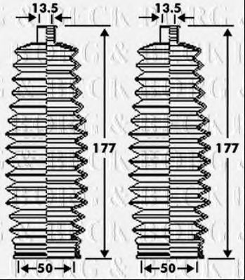 Пыльник, рулевое управление BORG & BECK BSG3282