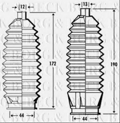 Пыльник, рулевое управление BORG & BECK BSG3311