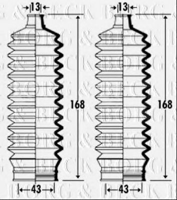 Пыльник, рулевое управление BORG & BECK BSG3316