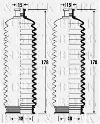 Пыльник, рулевое управление BORG & BECK BSG3325