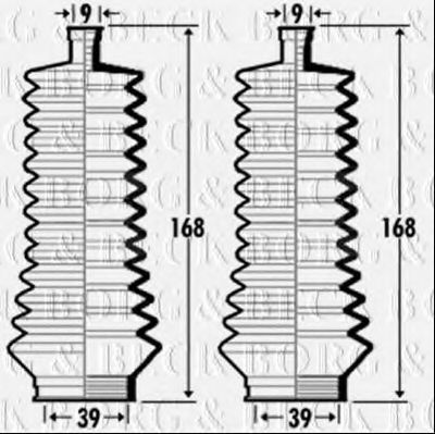 Пыльник, рулевое управление BORG & BECK BSG3358