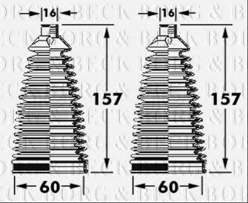 Пыльник, рулевое управление BORG & BECK BSG3394
