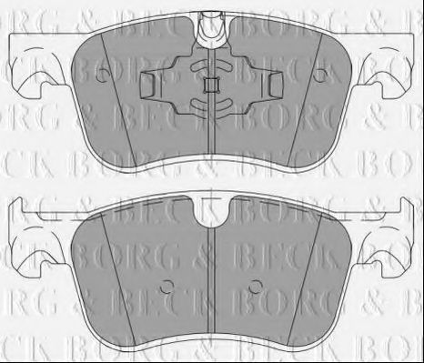 Комплект тормозных колодок, дисковый тормоз BORG & BECK BBP2463