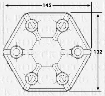 Шарнир, продольный вал BORG & BECK BDC104