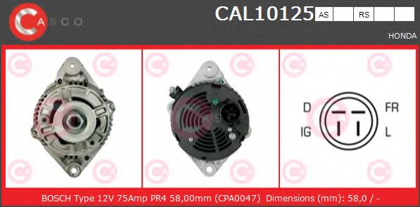 Генератор CASCO CAL10125AS