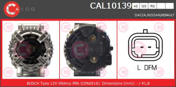 Генератор CASCO CAL10139AS