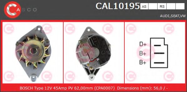 Генератор CASCO CAL10195RS