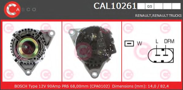 Генератор CASCO CAL10261GS