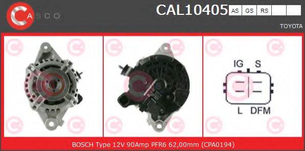 Генератор CASCO CAL10405AS