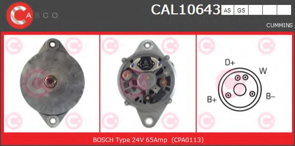 Генератор CASCO CAL10643GS