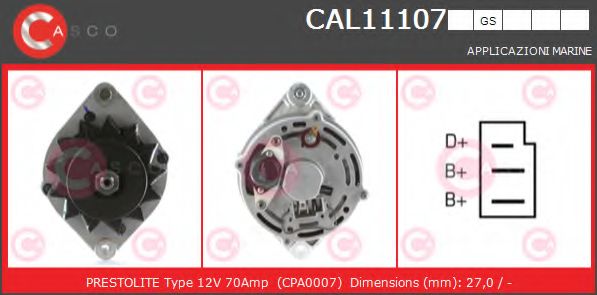 Генератор CASCO CAL11107GS