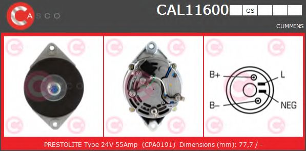 Генератор CASCO CAL11600GS
