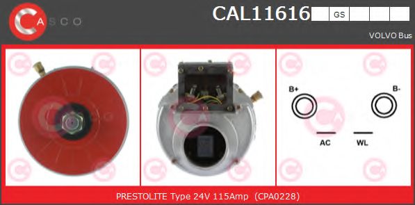 Генератор CASCO CAL11616GS