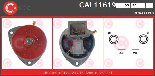 Генератор CASCO CAL11619GS
