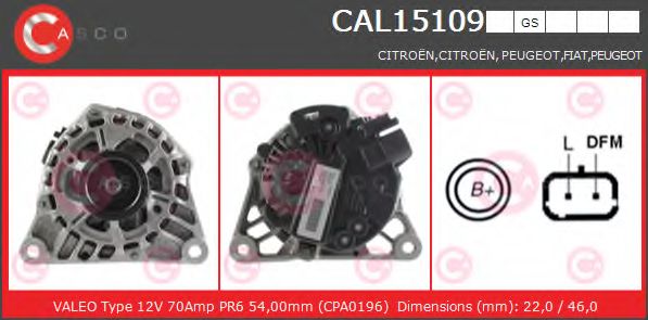 Генератор CASCO CAL15109GS