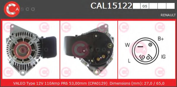 Генератор CASCO CAL15122GS