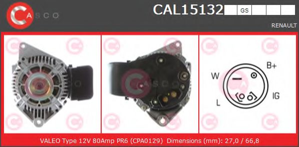 Генератор CASCO CAL15132GS