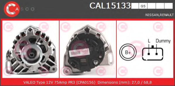 Генератор CASCO CAL15133GS