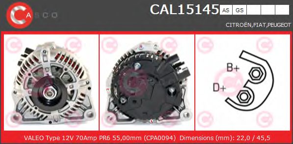 Генератор CASCO CAL15145GS