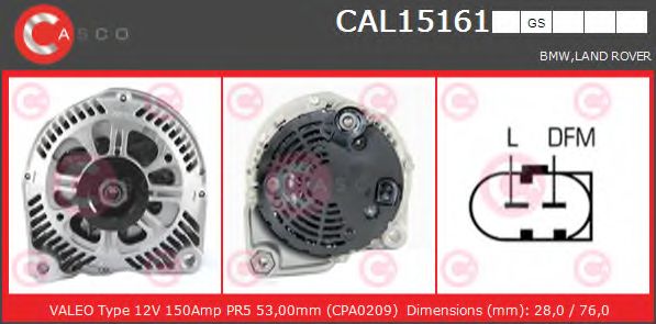 Генератор CASCO CAL15161GS