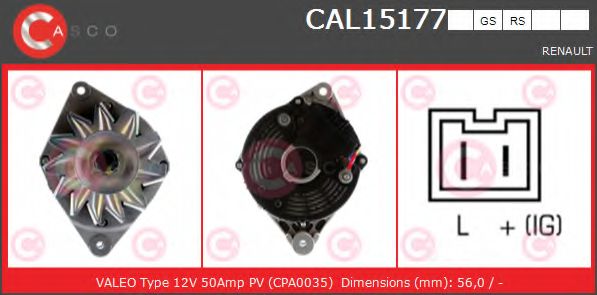 Генератор CASCO CAL15177RS