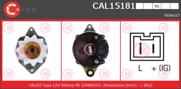 Генератор CASCO CAL15181RS