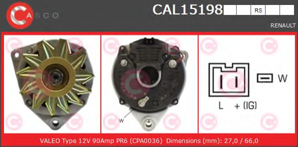 Генератор CASCO CAL15198RS