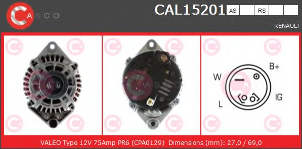 Генератор CASCO CAL15201AS