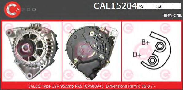 Генератор CASCO CAL15204AS