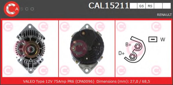 Генератор CASCO CAL15211GS