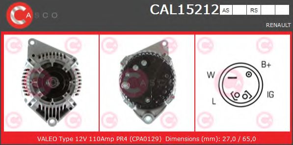 Генератор CASCO CAL15212AS