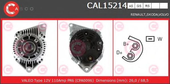 Генератор CASCO CAL15214AS