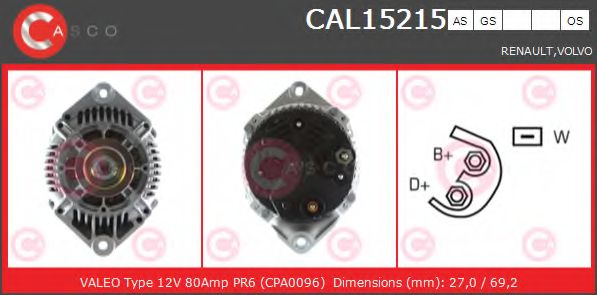 Генератор CASCO CAL15215AS