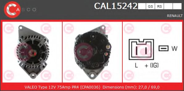 Генератор CASCO CAL15242GS