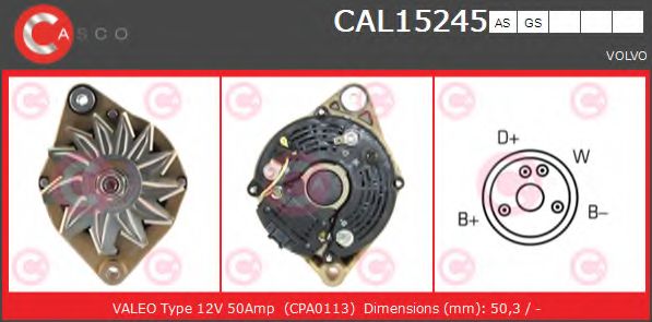 Генератор CASCO CAL15245AS