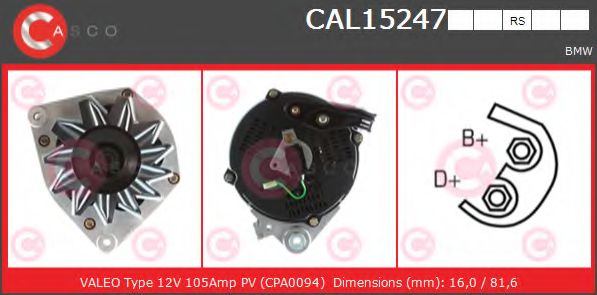 Генератор CASCO CAL15247RS